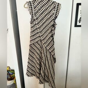 Proenza Schouler Asymmetrical Tweed Dress sz 8